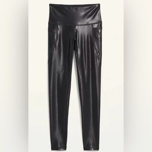 Old Navy Black High-Rise Faux Leather Leggings